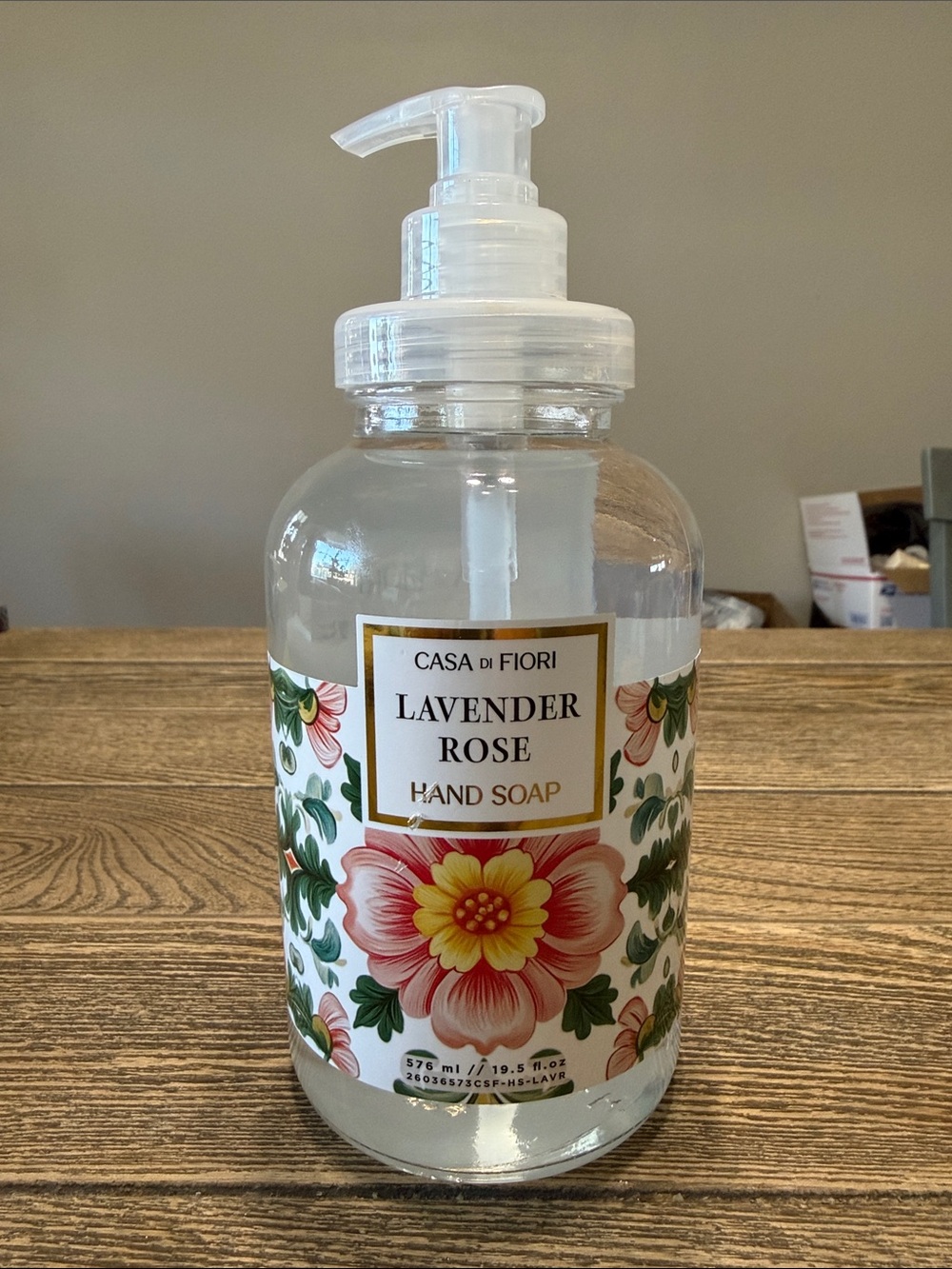Lavender Rose Hand Soap - Clear Big Bottle